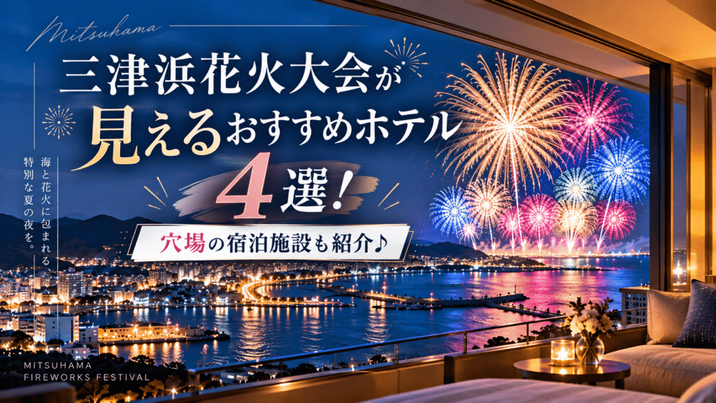 三津浜花火大会が見えるホテル