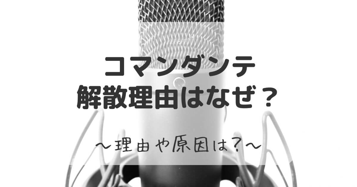 コマンダンテ　解散理由