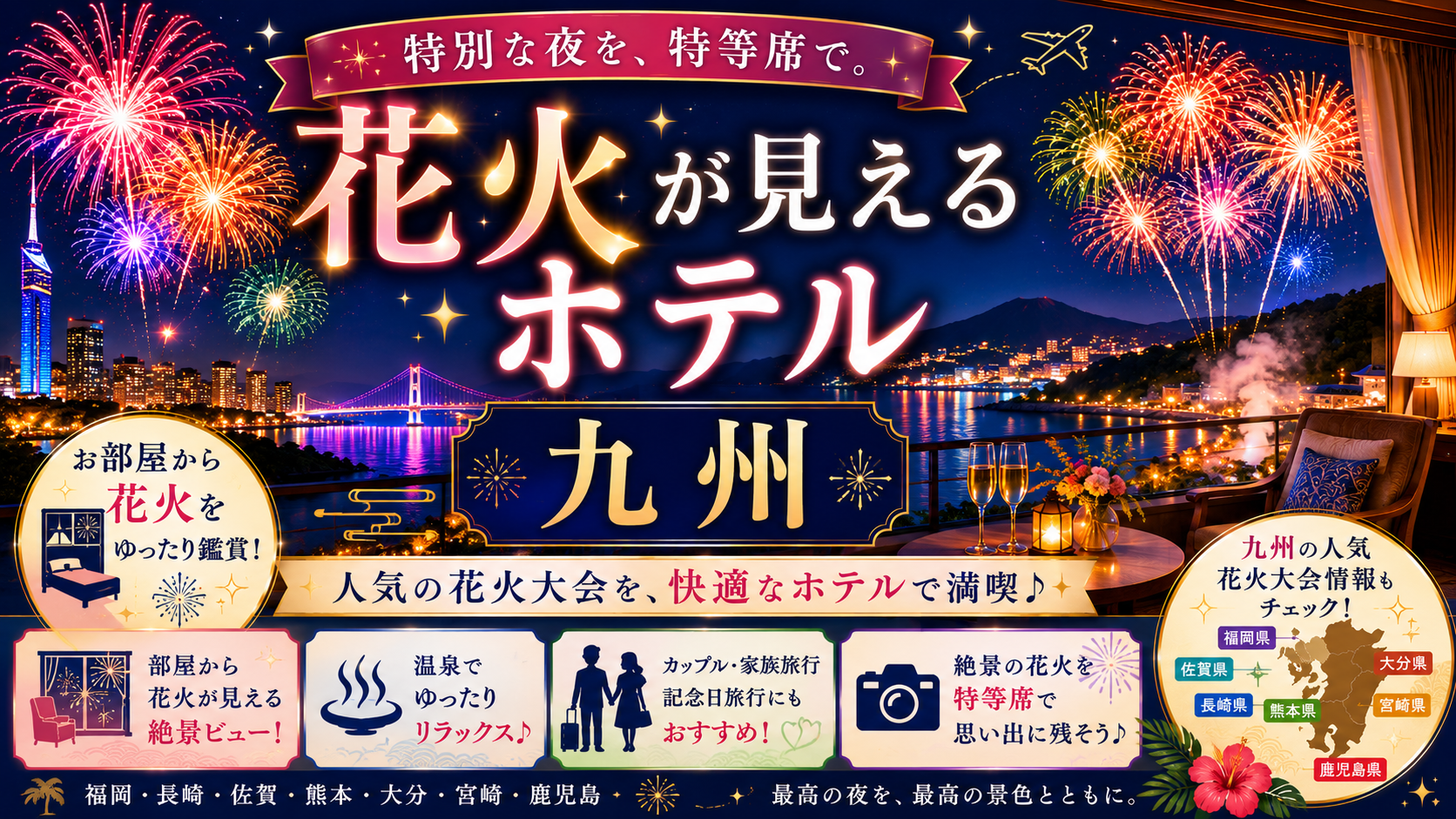 九州で花火が見えるホテル