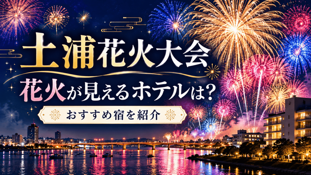 土浦花火大会が見えるホテル