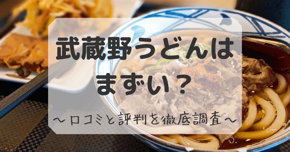 武蔵野うどん　まずい