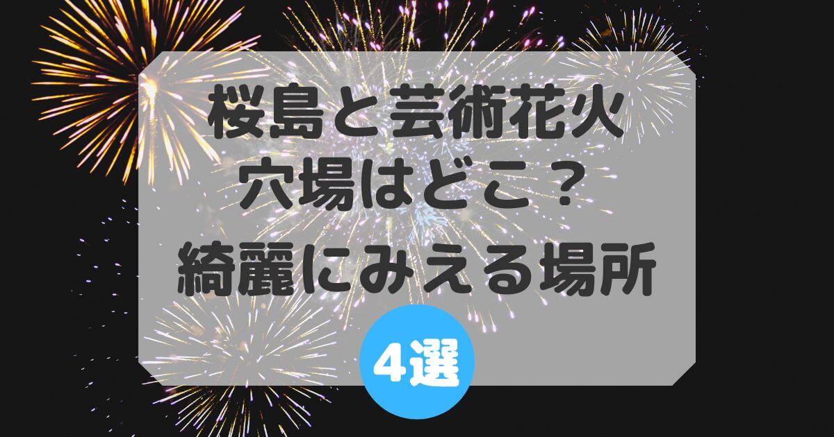 桜島と芸術花火　穴場