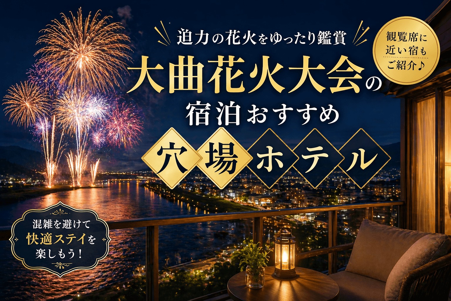 大曲花火大会の宿泊おすすめ穴場ホテル