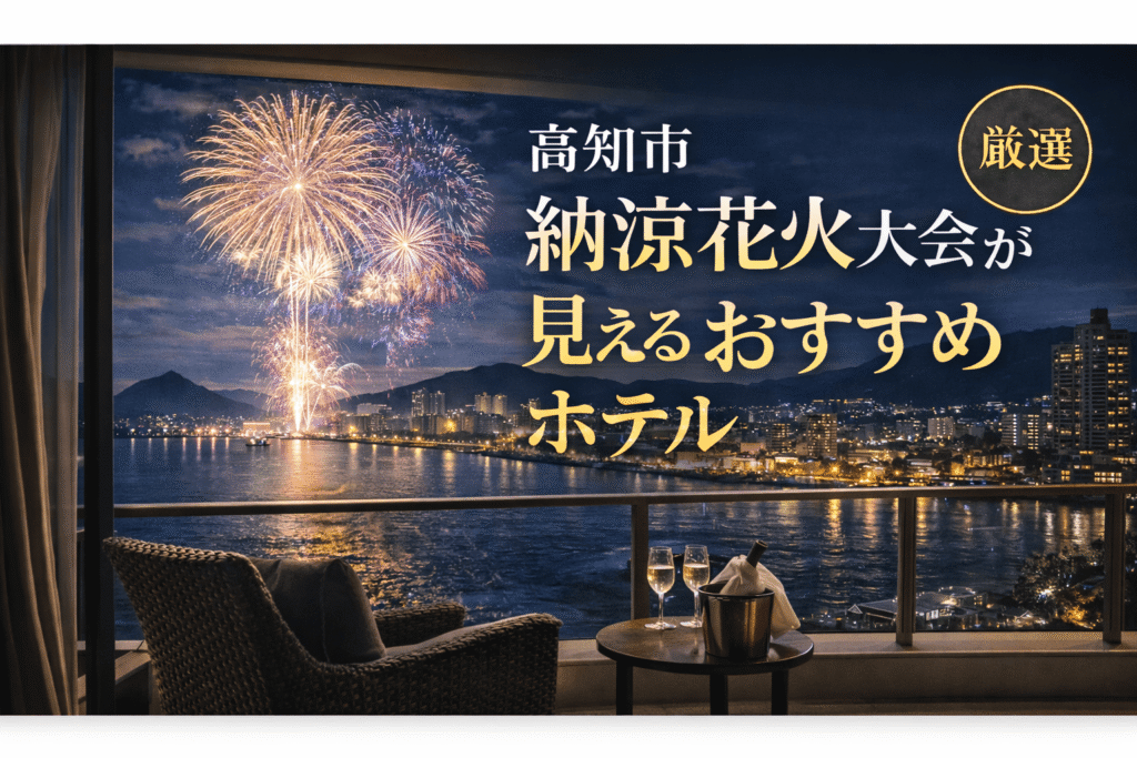 高知市納涼花火大会が見えるホテル