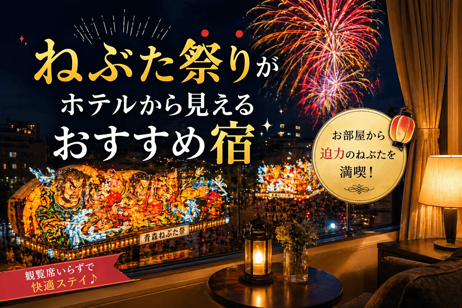 ねぶた祭りがホテルから見えるおすすめ宿